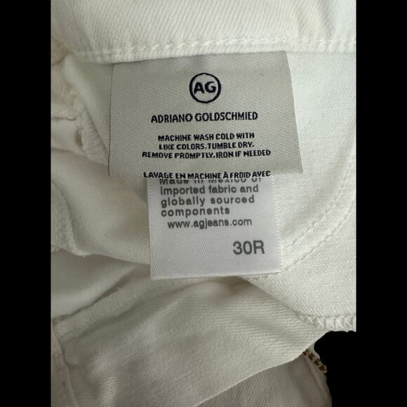 Adriano Goldschmied AG Farrah Ankle Jeans White 30R High Rise Skinny Stretch - Picture 7 of 13